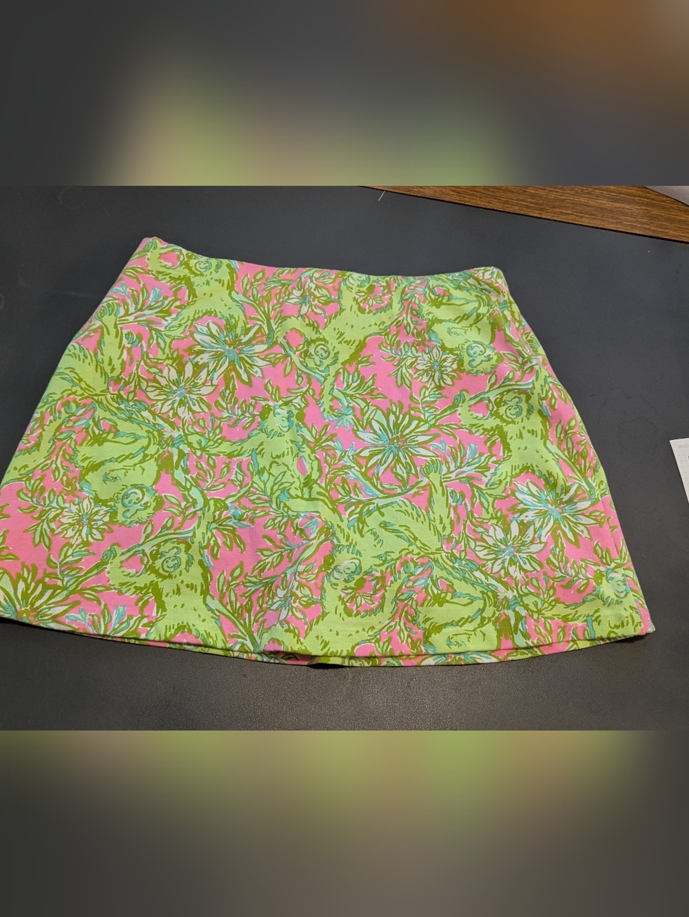 New Lilly Pulitzer Tennis Skirt Green Pink Bike Shorts Orangutan XS